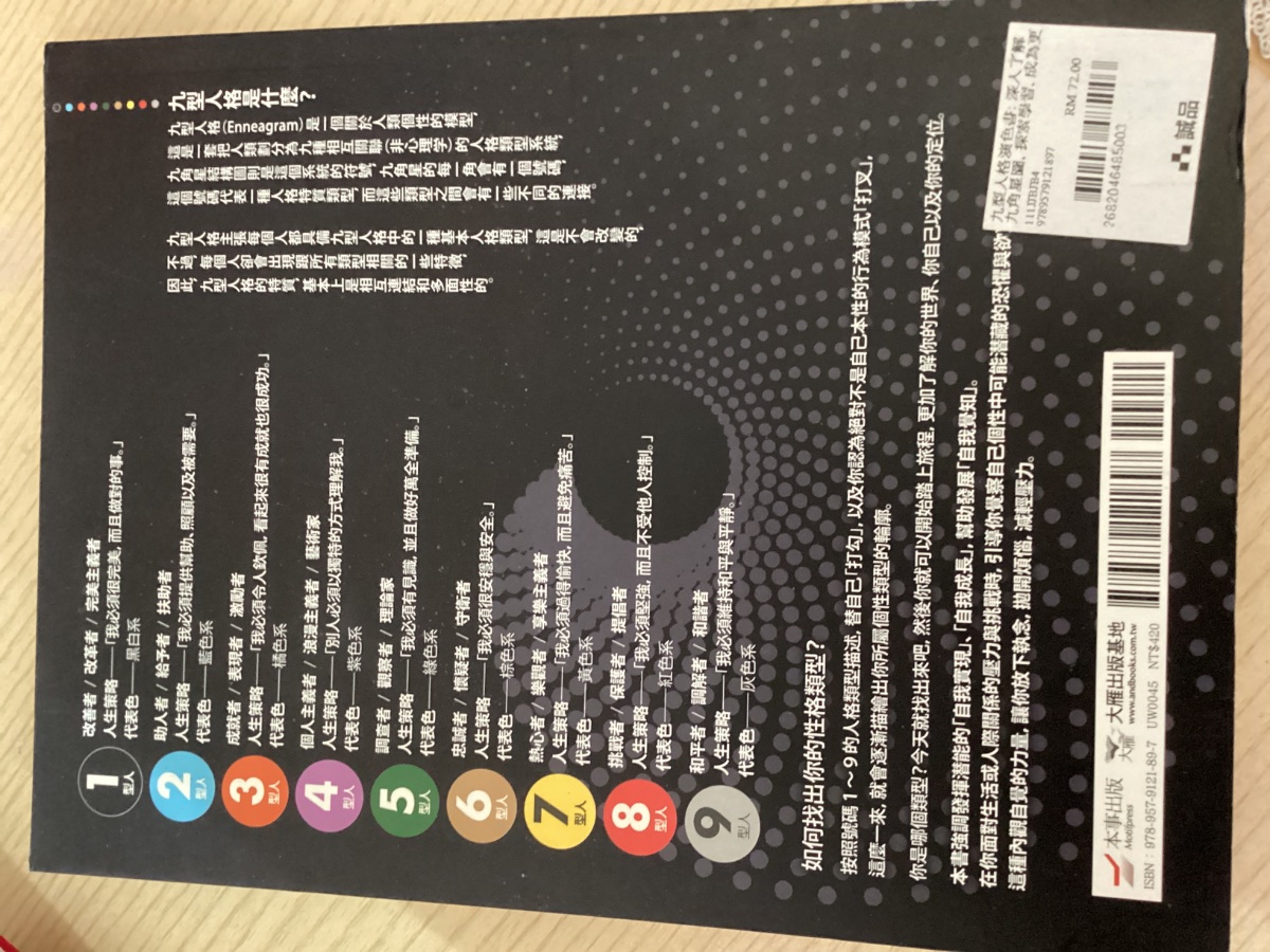 九型人格演色書 listing photo 2